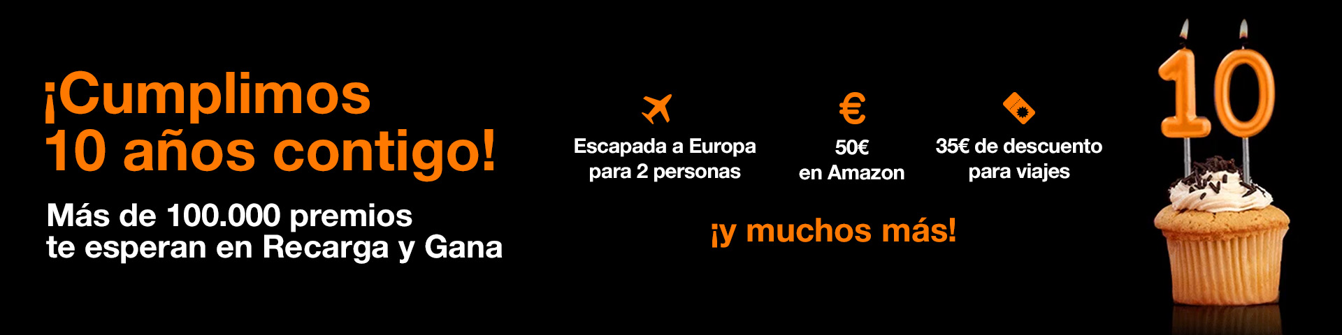 Banner de aniversario: ¡Cumplimos 10 años contigo!